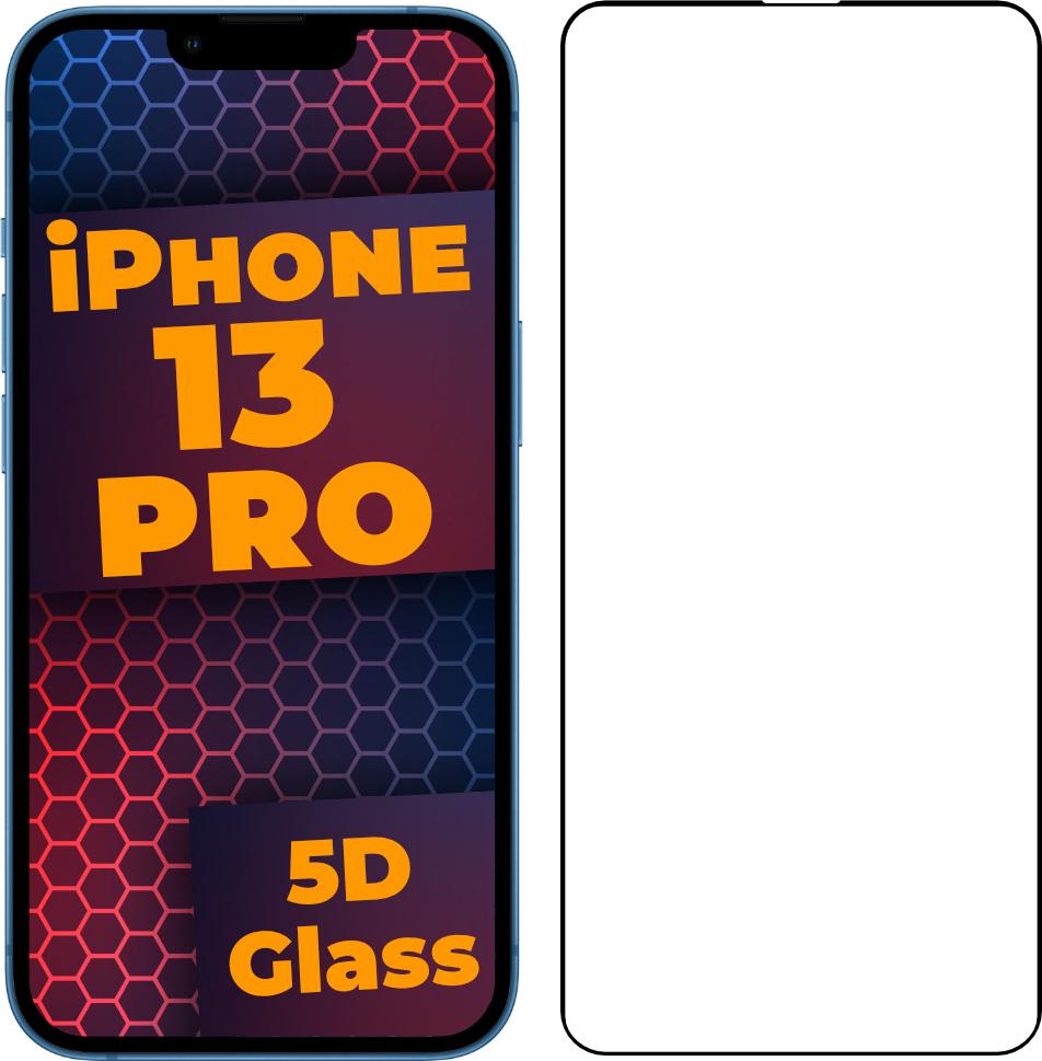 Стекло 5D iPhone 13 Pro защитное Full Glue Black (23839)