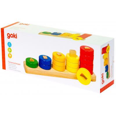 Розвиваюча іграшка Goki пірамідка Вчимо фігури (58968)