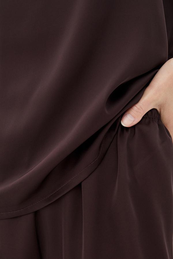 Комплект шелковый с шортами Forli XL Chocolate (SH0011-08-78_XL) - фото 4 Комплект шелковый с шортами Forli XL Chocolate (SH0011-08-78_XL) - фото 4