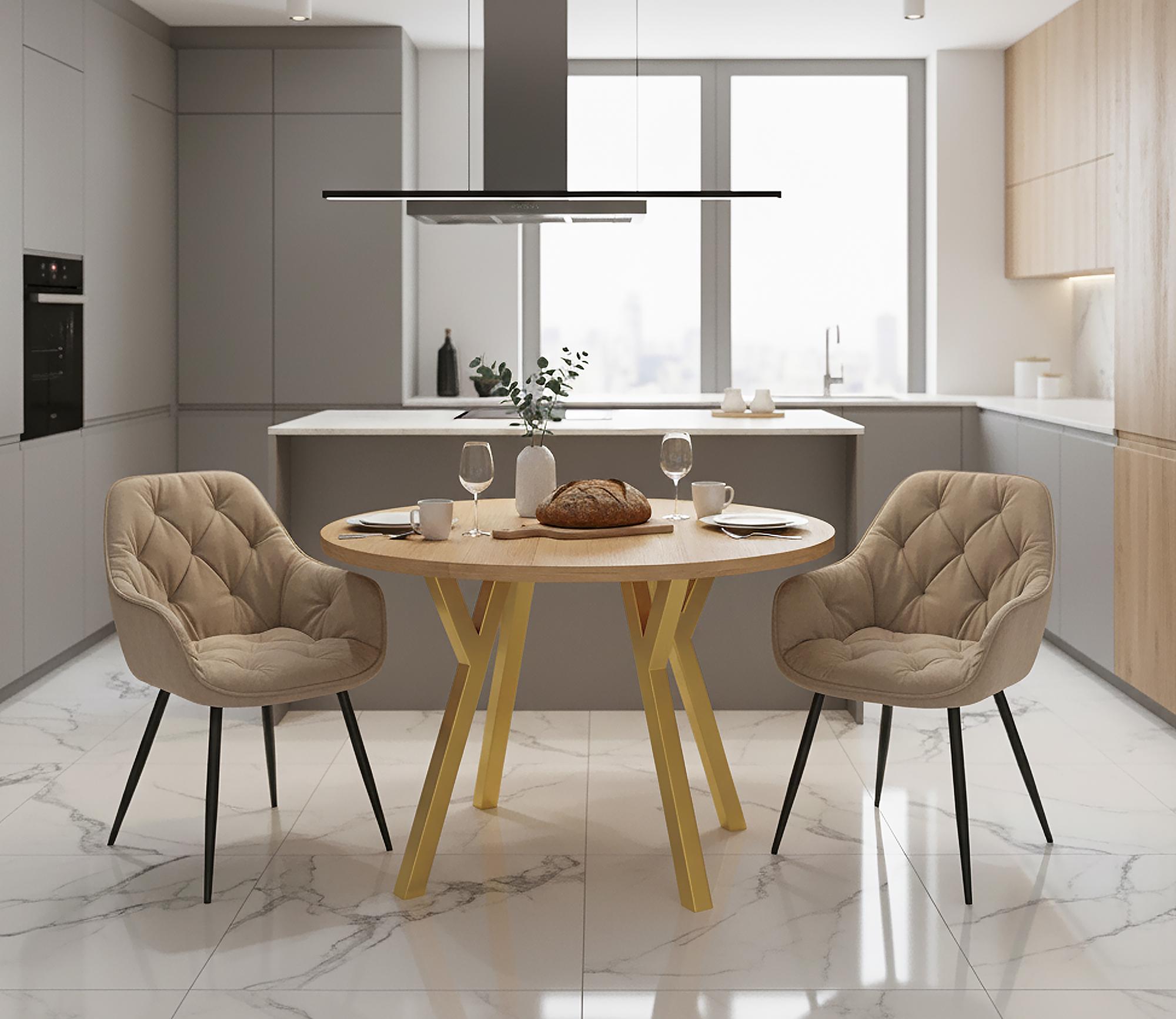 Комплект ножек для стола из металла Loft 730 мм 4 шт. Золотой (1115) - фото 4 Комплект ножек для стола из металла Loft 730 мм 4 шт. Золотой (1115) - фото 4