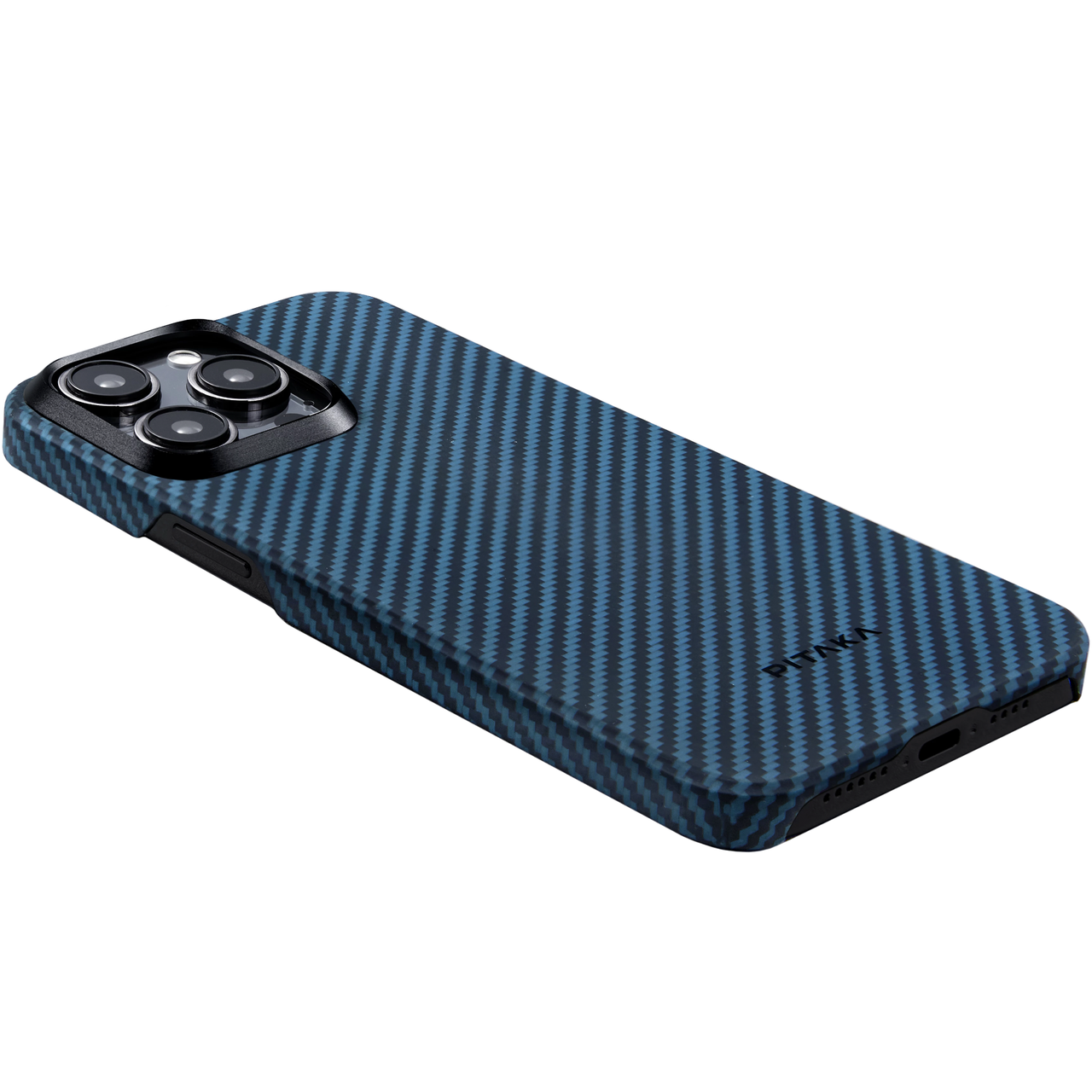 Чохол накладка Pitaka MagEZ Case 4 Twill 1500D for iPhone 15 Pro Max, Black/Blue (KI1508PM) - фото 3