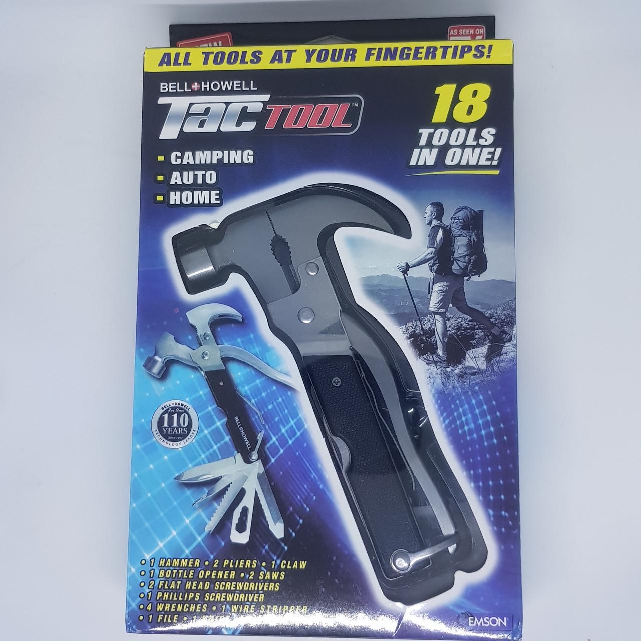 Мультитул Tac Tool з прогумованою ручкою 18in1 у чохлі - фото 7