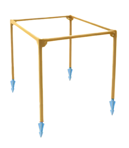 Опора для растений SIMBUD металлический 60 см RAL1015 (29633435) - фото 1