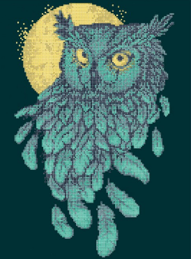 Схема для вышивки бисером Золотая Подкова Сова ЗПТ-013 (2950)