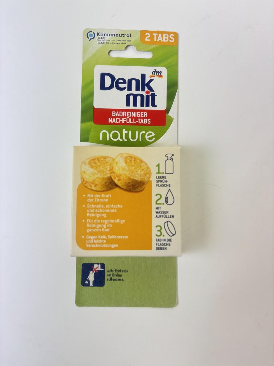 Средство для мытья ванной Denkmit Badreiniger Nachfüll-Tabs nature в таблетках 2 шт. (3002519976)