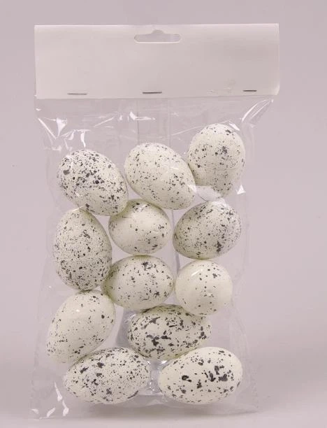 Яйца декоративные для пасхальных композиций 12 шт. 1,5х1,8 см (44117)