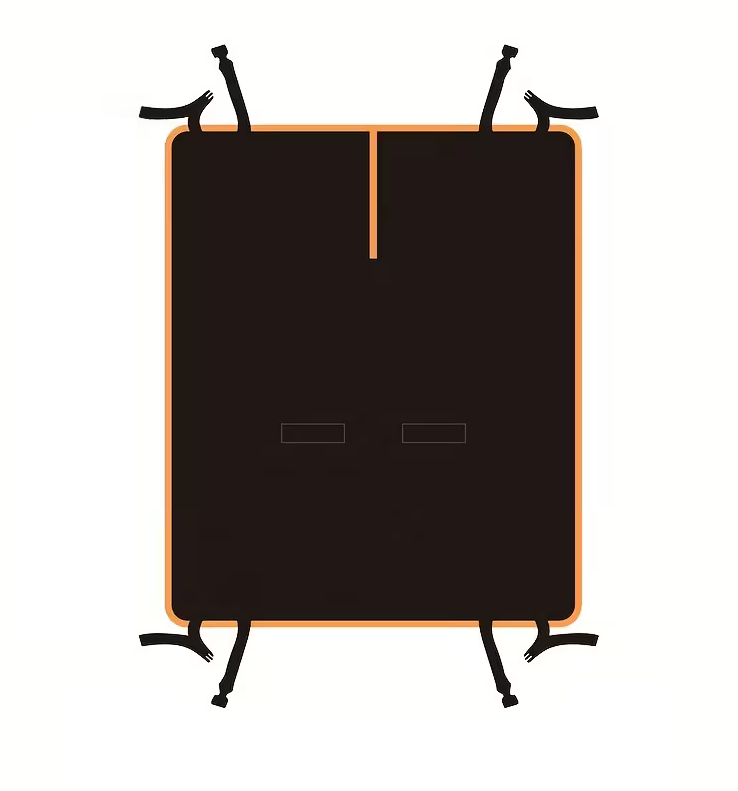 Чехол на сиденье авто для перевозки животных 145х135 см Черный