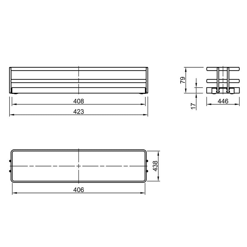 Корзина для колонны Vibo Galaxy 500 мм Белый/Хром (CC50ASOMB10ASC) - фото 3