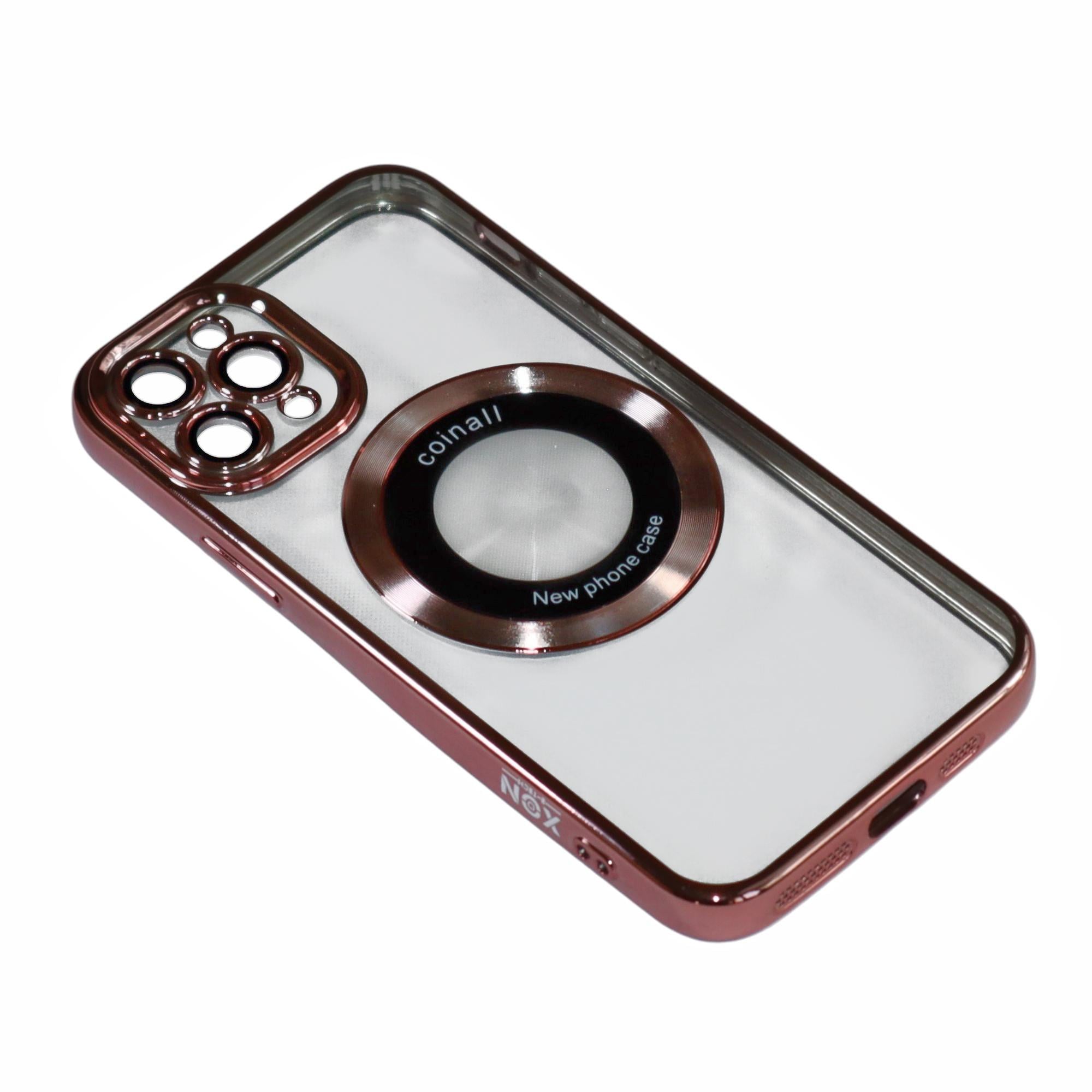 Магнитный чехол XON PhoneCase Magnetic для iPhone 11 Pro (PCMC1111300P 8314) Розовый/Прозрачный