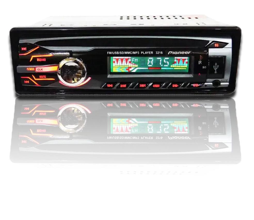 Автомагнитола USB RGB SD/AUX/FM пульт 3215 4x50W