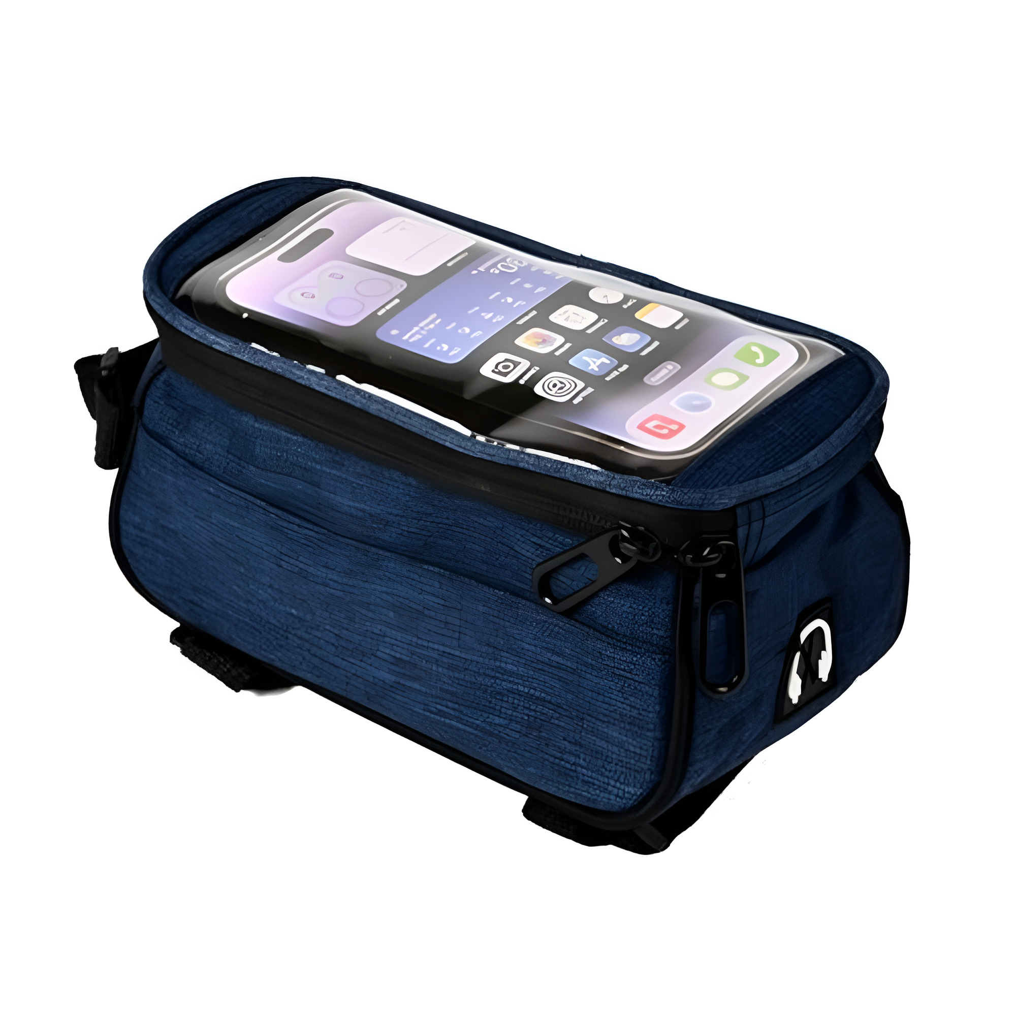 Сумка-органайзер на раму для велосипеда Stenson VL97783 21х10х11см водонепроникна з вікном для телефону Синій (ce76a245)