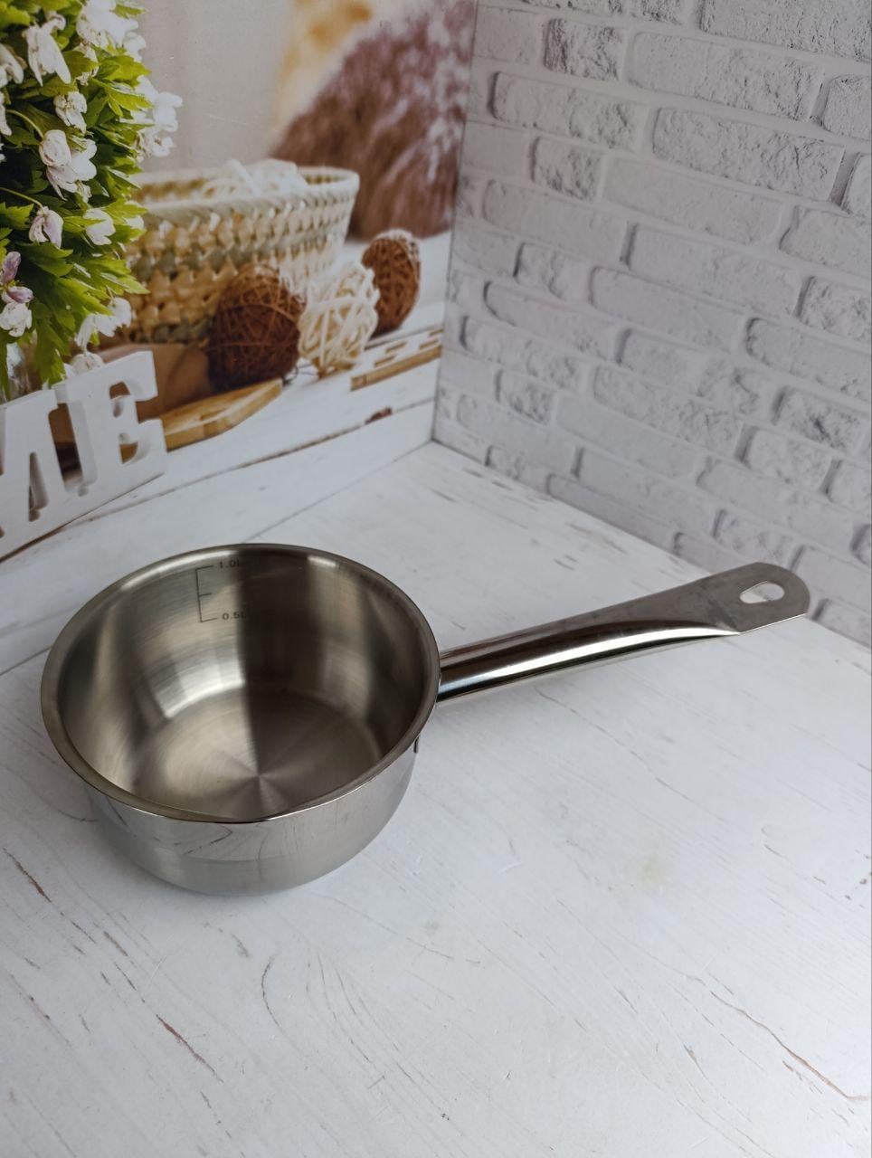 Ківш A-Plus сталевий з нержавіючої сталі 1 л (2181) Ківш A-Plus сталевий з нержавіючої сталі 1 л (2181)