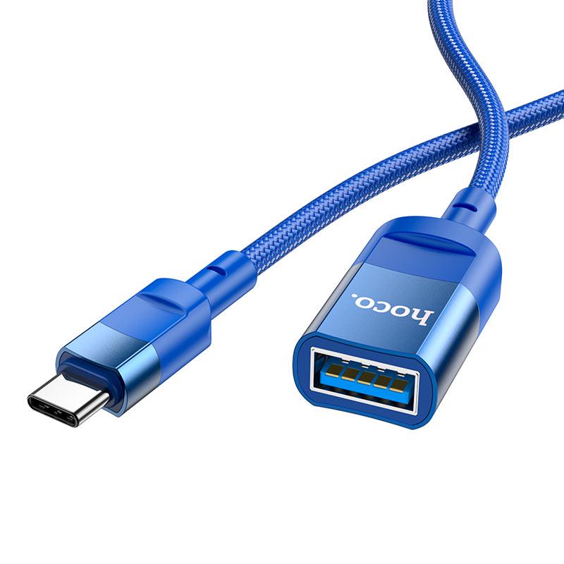 Кабель Hoco U107 Type-C OTG USB 3,0 1,2 м Синій (875328752585) - фото 2