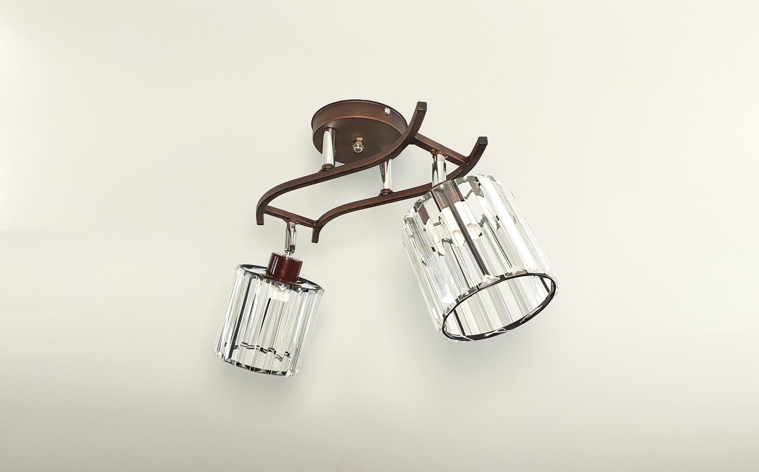 Потолочная люстра 13006/2 на 2 поворотных плафона Коричневый (20204283)
