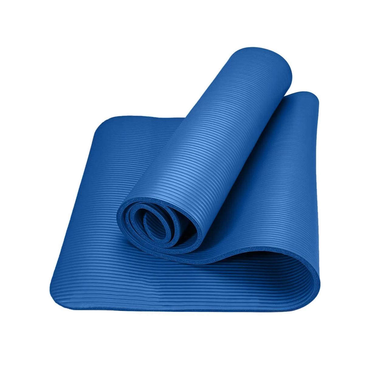 Коврик для йоги и фитнеса Power System PS-4017 NBR Fitness Yoga Mat Plus Blue 180х61х1 см (15272642) - фото 5