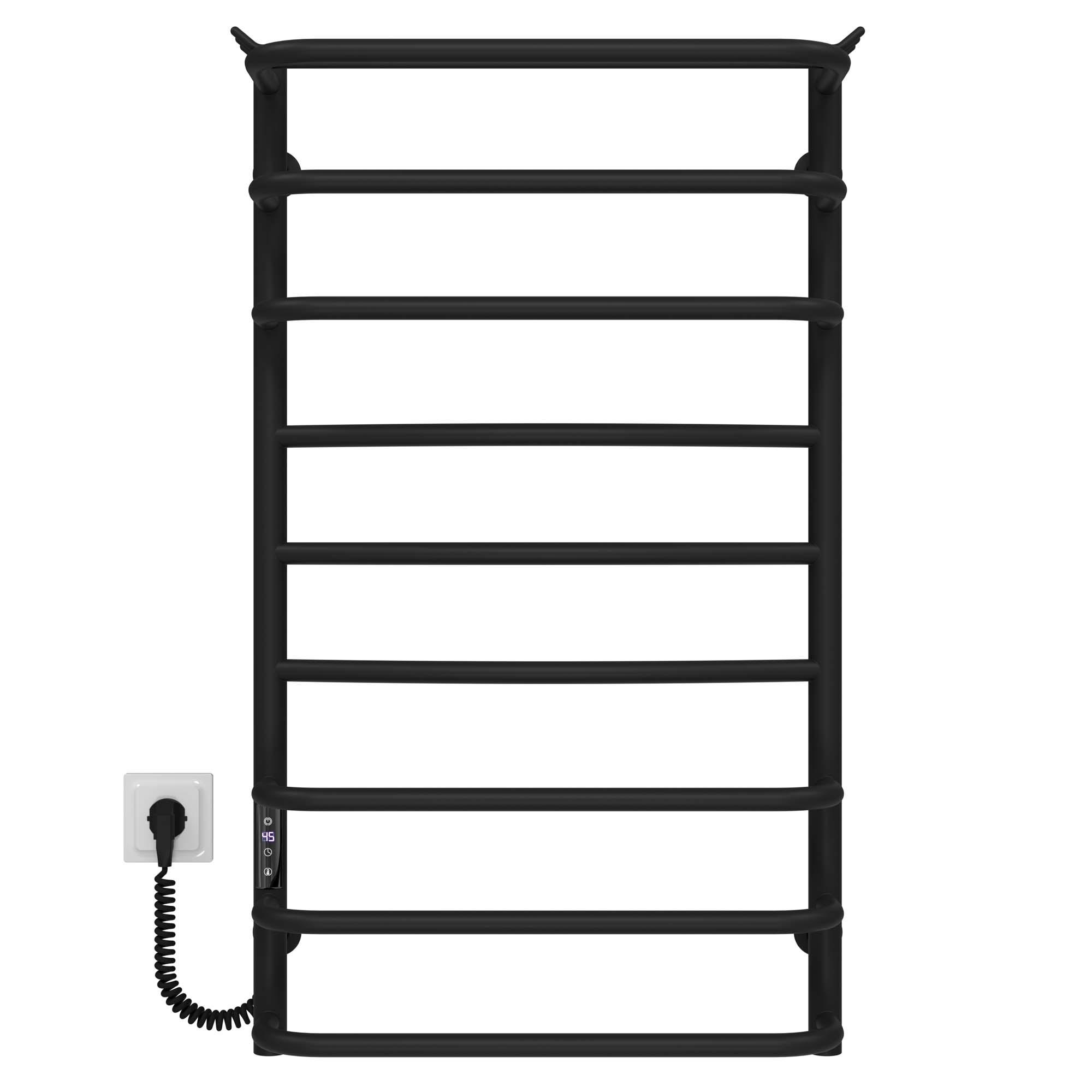 Рушникосушарка електрична Deffi Юність П9 JD03 ліве підключення нержавіюча сталь 500x900 мм Чорний (C.YU.90.50.9.E.B.L.1)