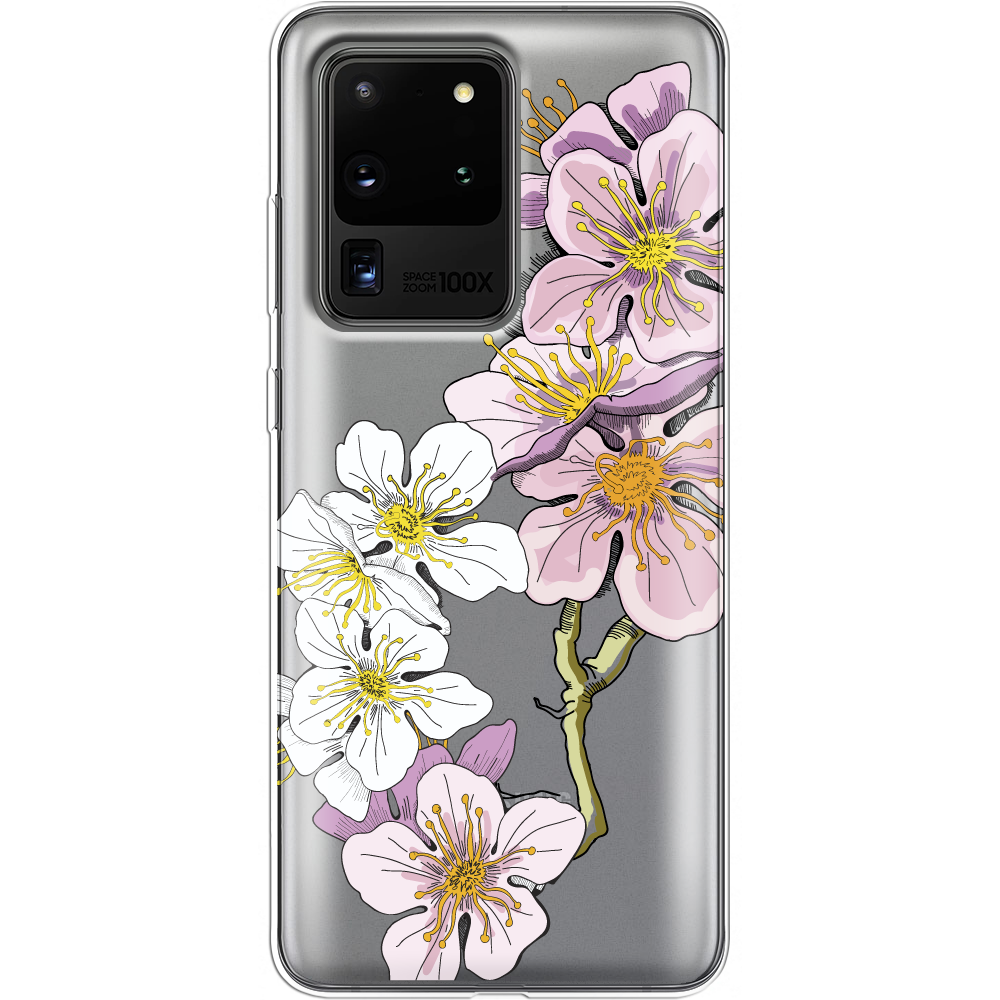 Чохол Boxface Samsung G988 Galaxy S20 Ultra Cherry Blossom Прозорий силікон (38878-cc4-38878)