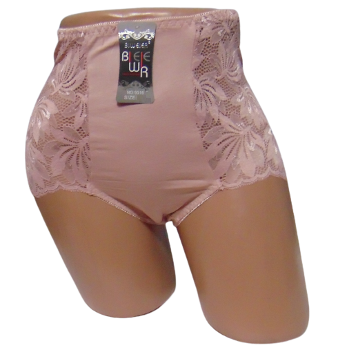 Женские трусики высокие Biweier 9316 4XL Пудровый (1723141220)