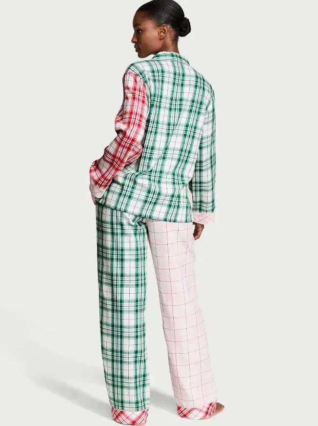 Піжама фланель сорочка/штани Victoria's Secret Flannel Long Pajama Set Regular L Рожевий (26811512D) - фото 2 Піжама фланель сорочка/штани Victoria's Secret Flannel Long Pajama Set Regular L Рожевий (26811512D) - фото 2