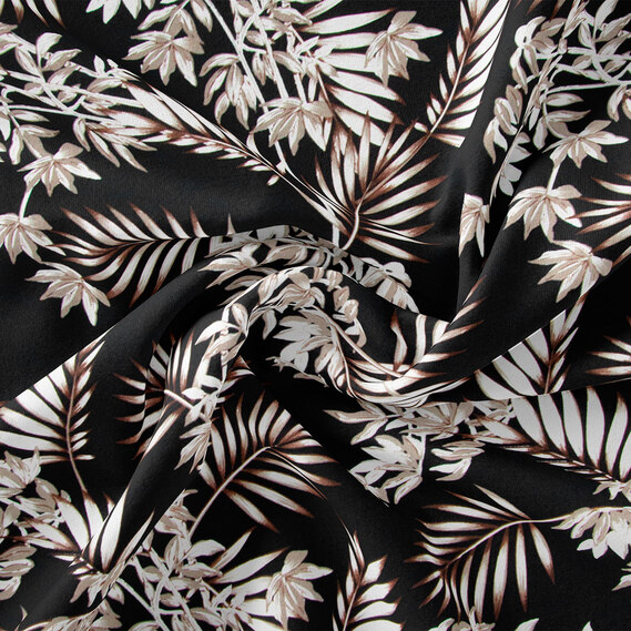 Ткань штапель твил IDEIA Тропики 1,5 м Черный (2200004218298)