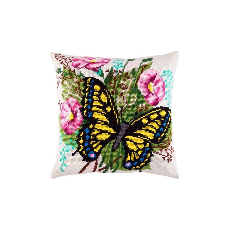 Набір для вишивки хрестиком подушки Чарівниця V-107 Махаон на в'юнці (7401)