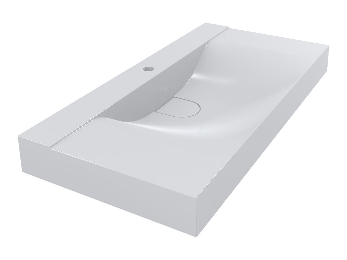 Умывальник Miraggio FLY 1000 с литого мрамора глянцевый Белый (84097)