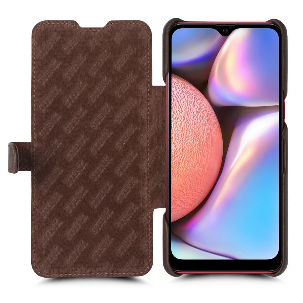 Чехол книжка Stenk Premium для Samsung Galaxy A10s Коричневый (67360)