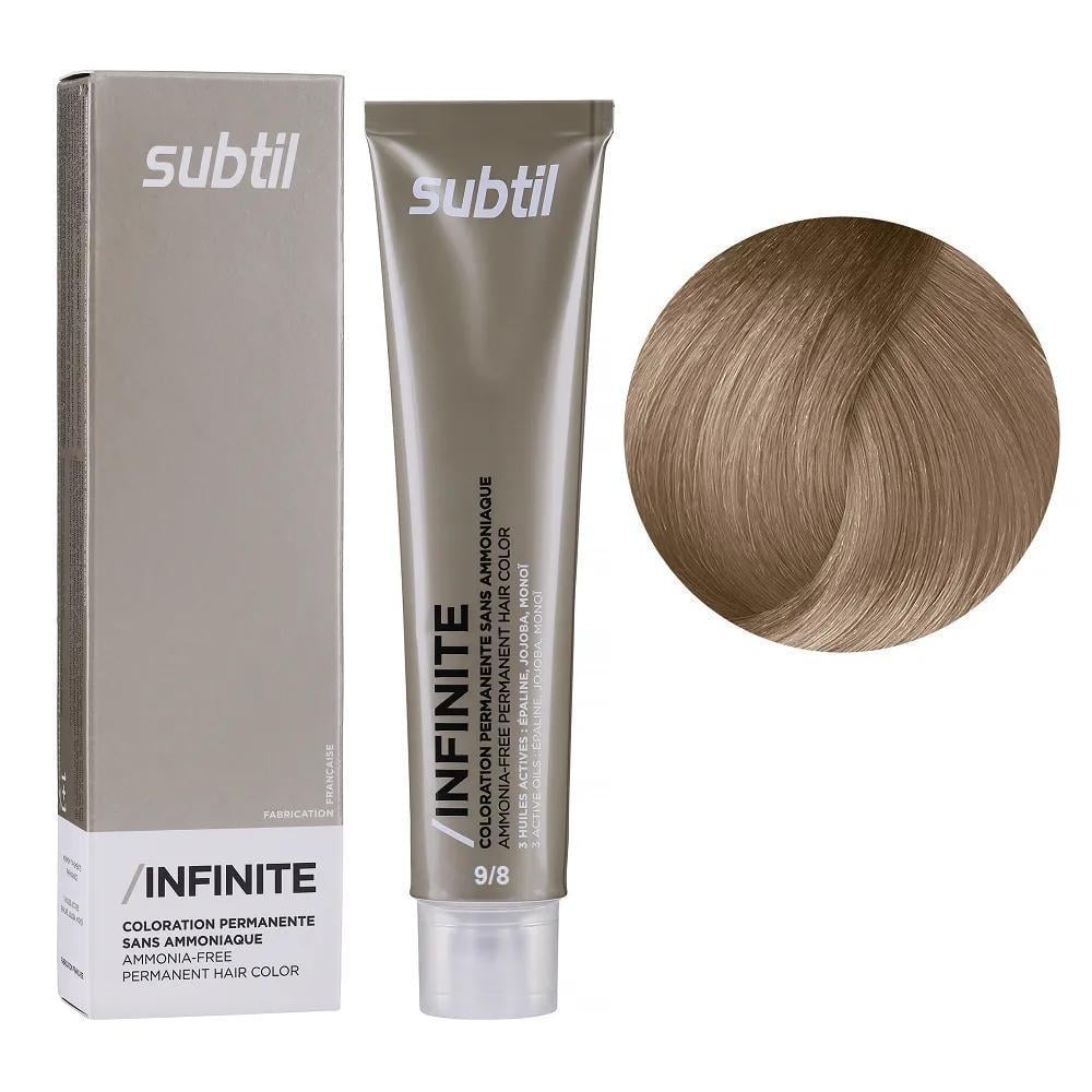Крем-краска безаммиачная для волос Subtil Infinite Permanent Hair Color 9.8 Очень светлый жемчужный блонд 60 мл