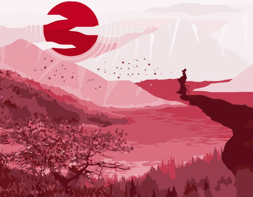 Картина по номерам Strateg Японский мираж 40x50 см (DY139)