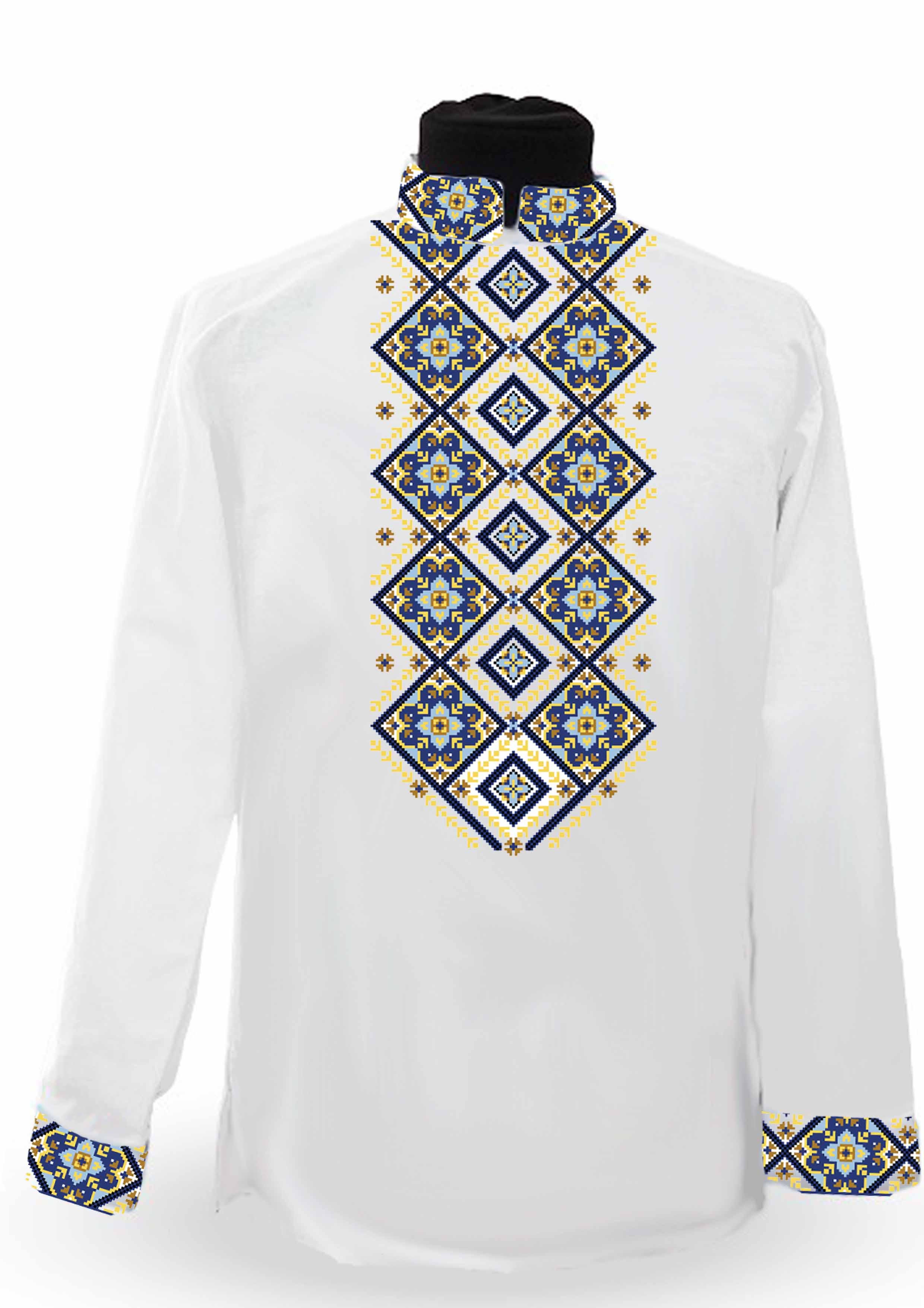 Заготовка для вышивки нитями или бисером рубашка габардин (СЧГ-258)