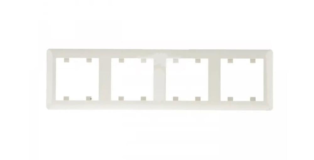 Рамка четверна 4х горизонтальна Hager Lumina-Soul WL5240 Білий (10614)