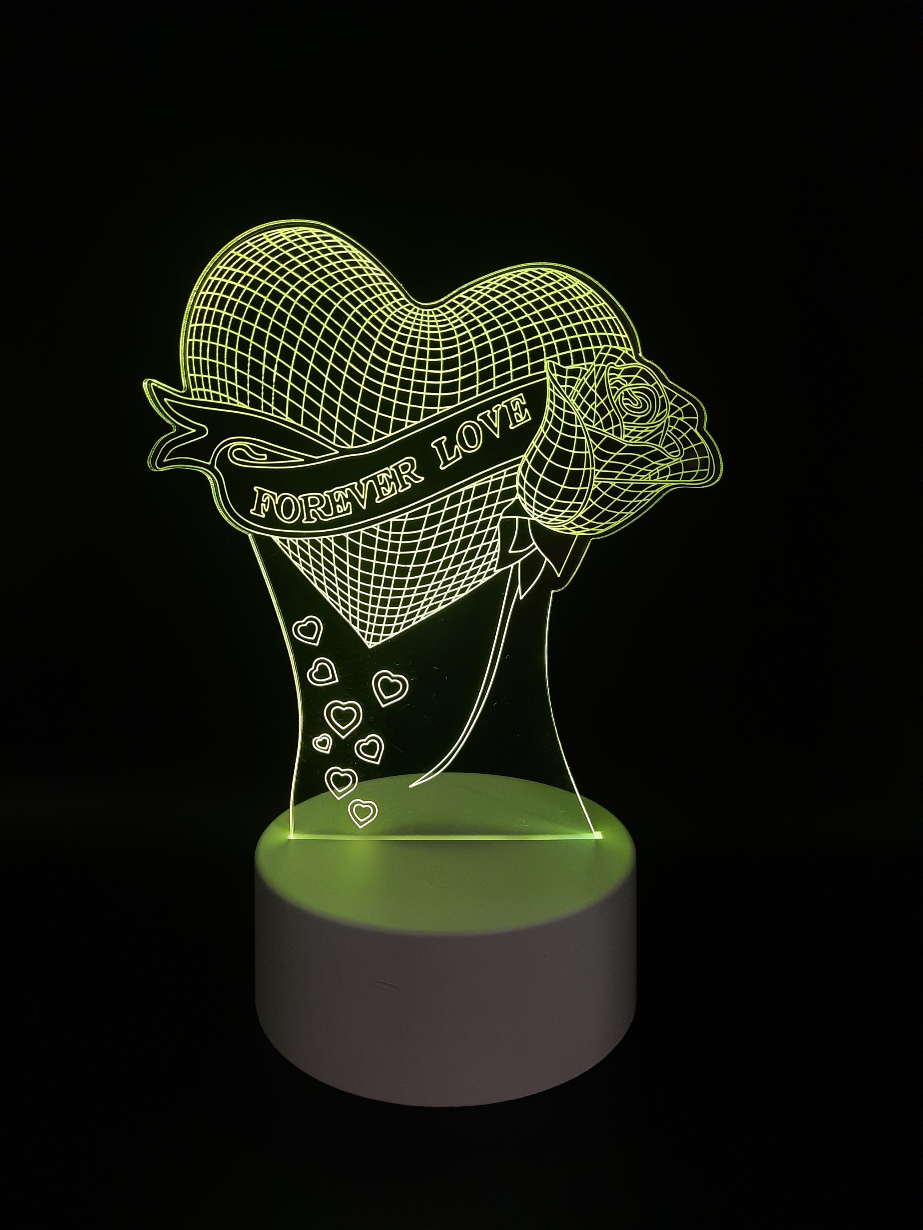 Нічник LED 3D Love Forever 16 кольорів - фото 5