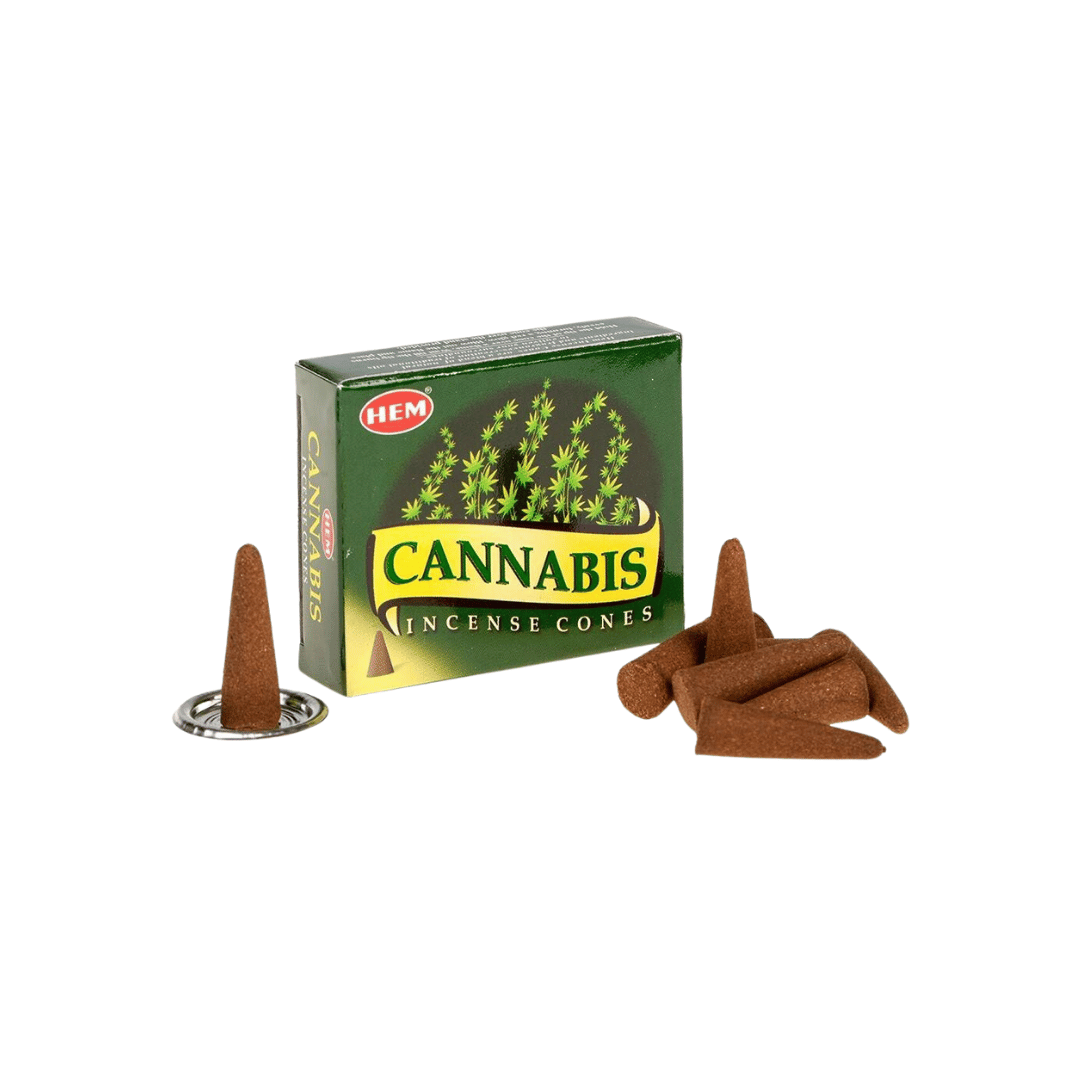 Конусы ароматические Hem Cannabis Конопля с подставкой 10 шт. (8901810480797)