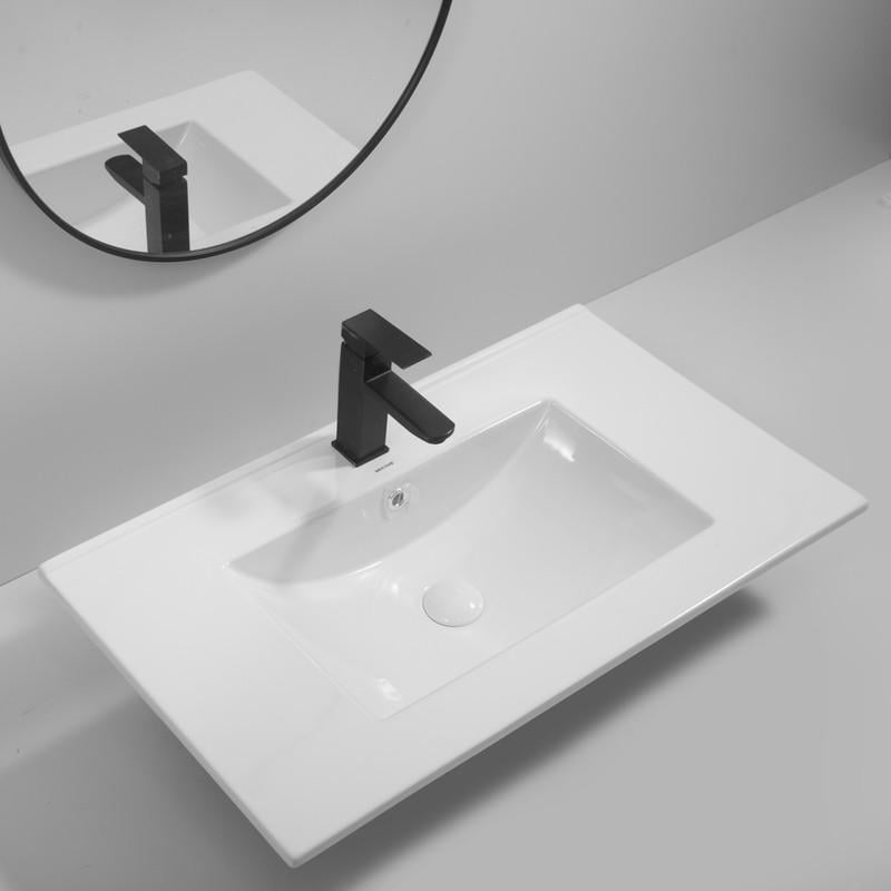 Раковина меблева Mixxus Premium CUBIC-1503 з отвором під змішувач і переливом 810х460х170 мм (2511071802) - фото 2