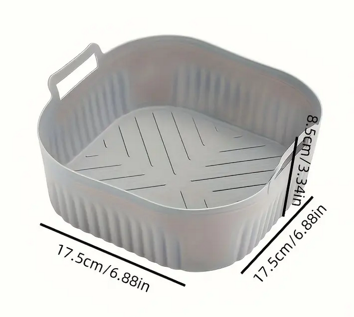 Форма силіконова квадратна для аерогрилю мультипечі та фритюрниці 17,5 см Сірий (UK-4479SI) - фото 2 Форма силіконова квадратна для аерогрилю мультипечі та фритюрниці 17,5 см Сірий (UK-4479SI) - фото 2