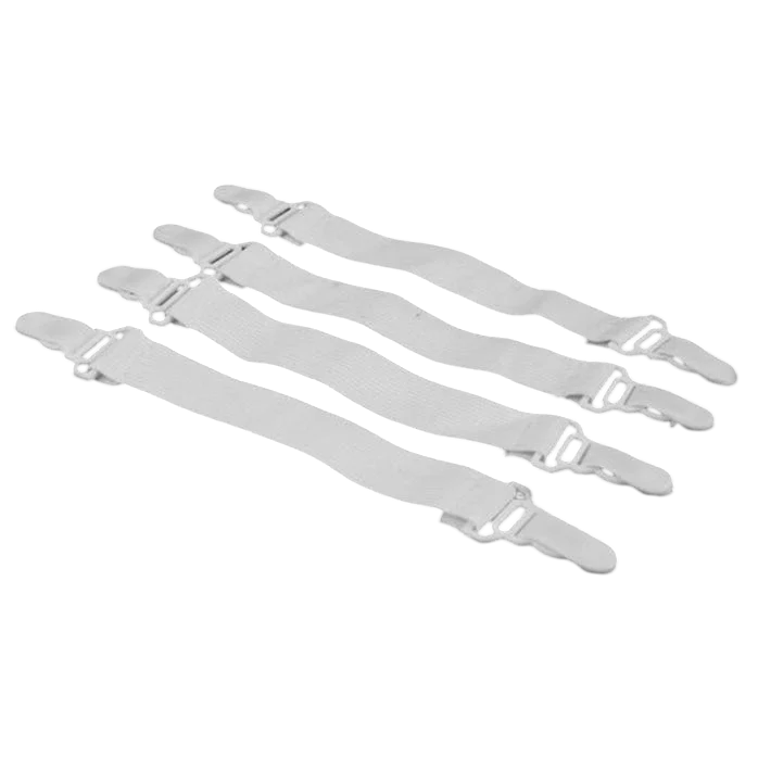 Ремни-подтяжки для простыни/наматрасника/одеяла 20х2,5 см 4 шт. Белый (40_122)