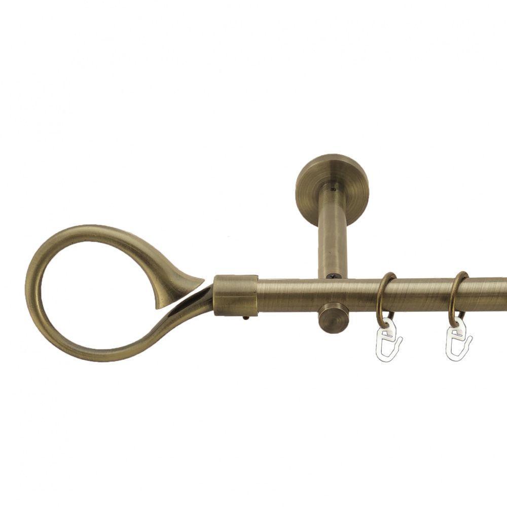 Карниз Orvit Скипта однорядный гладкий 16 см 200 см Антик (3999057)