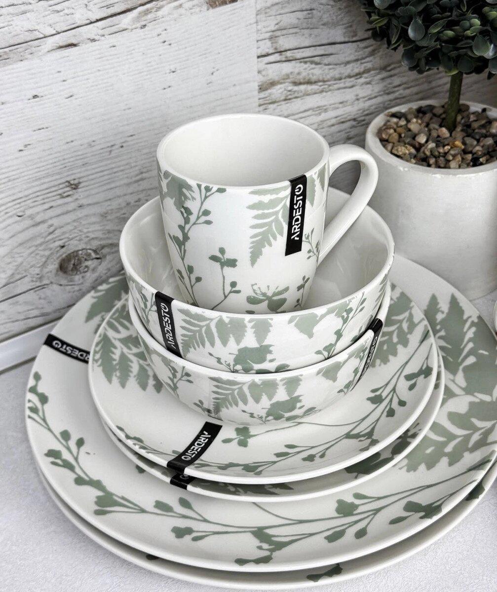 Сервиз столовый Ardesto Capri AR0012CWG/2 12 пр. Зеленый (8-6-5092827)