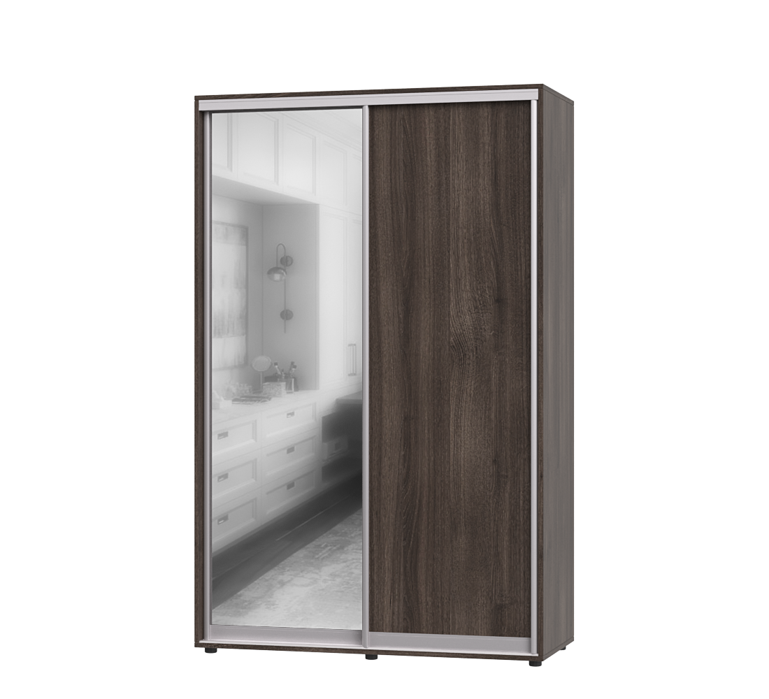 Шафа-купе з двома дверима Еверест ШК-02 140х60х220 см Шамоні Темний (06922) Шафа-купе з двома дверима Еверест ШК-02 140х60х220 см Шамоні Темний (06922)