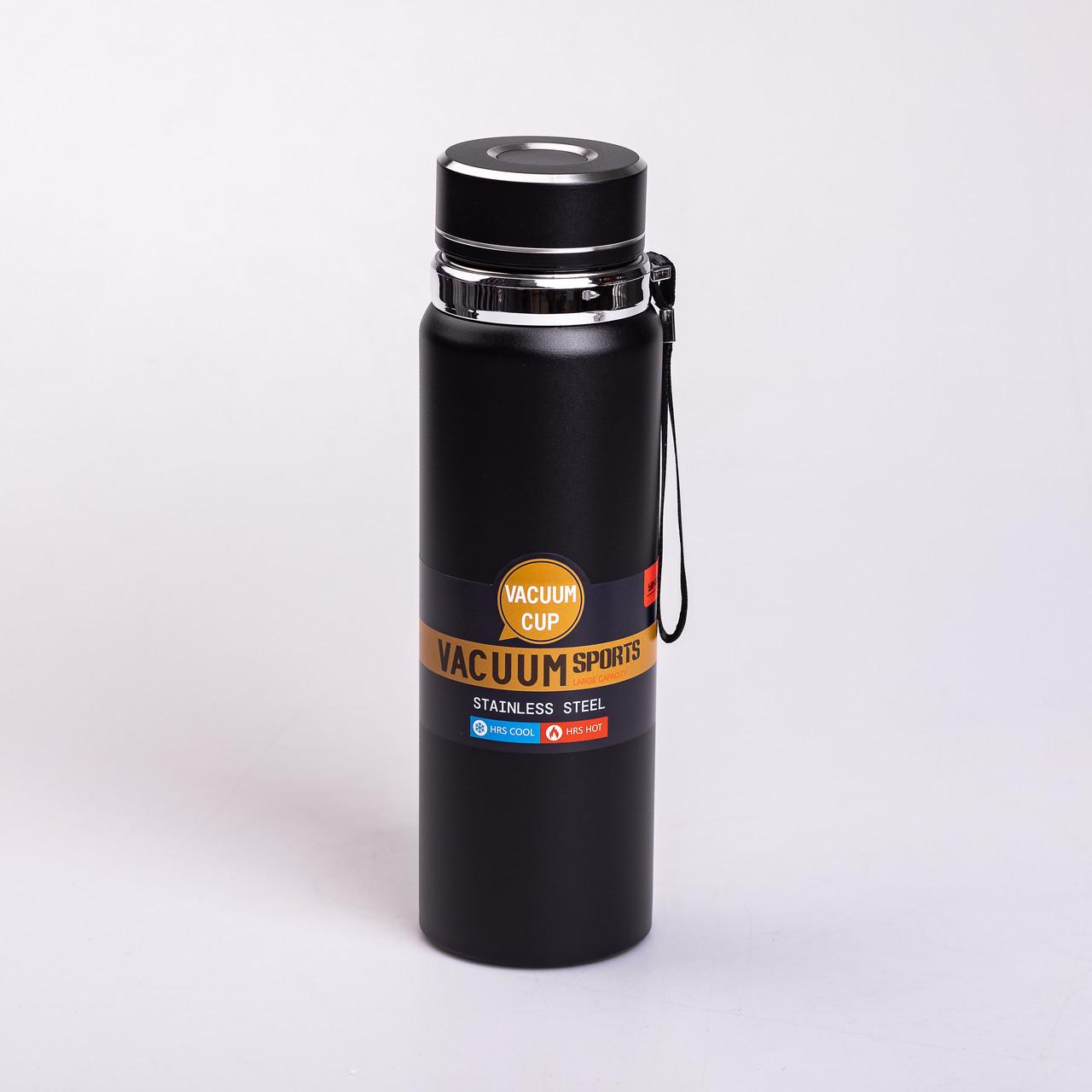 Термос Vacuum Sportsна з датчиком температури 1 л Чорний (2431236530) - фото 2