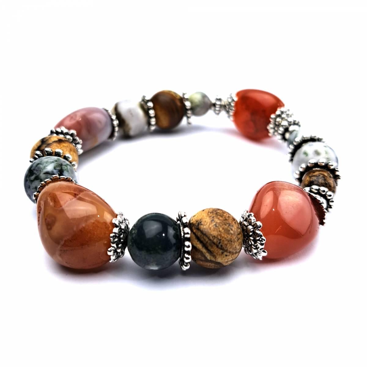 Браслет DARSANA Кружево из натурального камня сердолик/яшма (DRSU001306) Браслет DARSANA Кружево из натурального камня сердолик/яшма (DRSU001306)