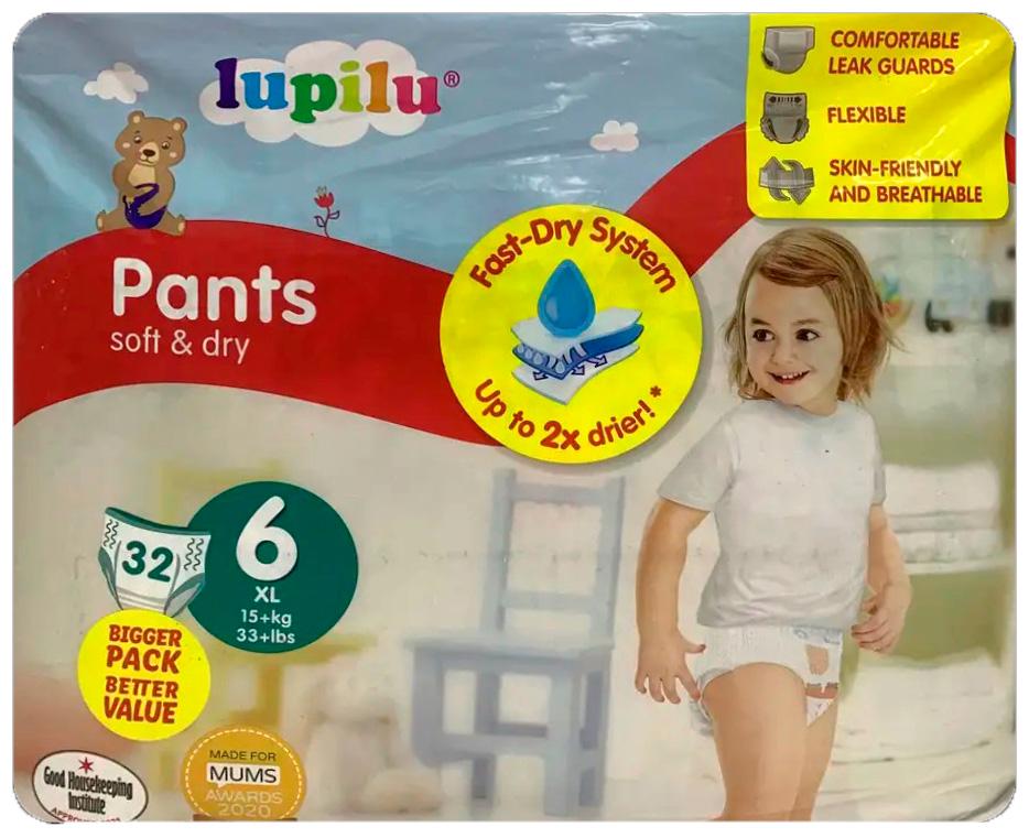 Підгузки-трусики Lupilu Soft & Dry 6 15 кг + 32 шт.