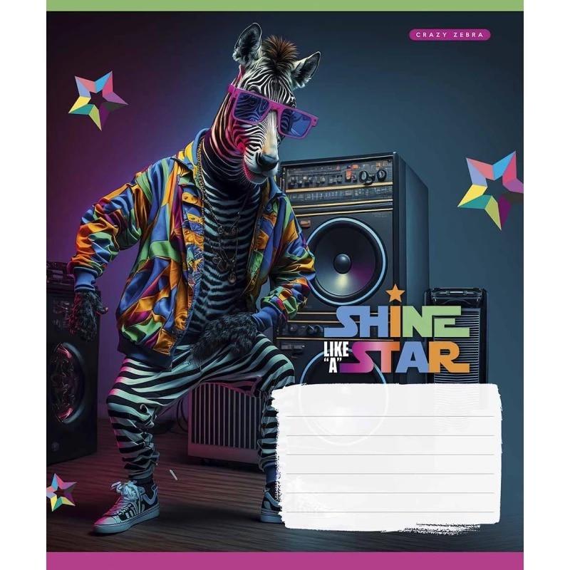 Зошит учнівський "Dance star" 018-3276K-5 в клітинку 18 аркушів