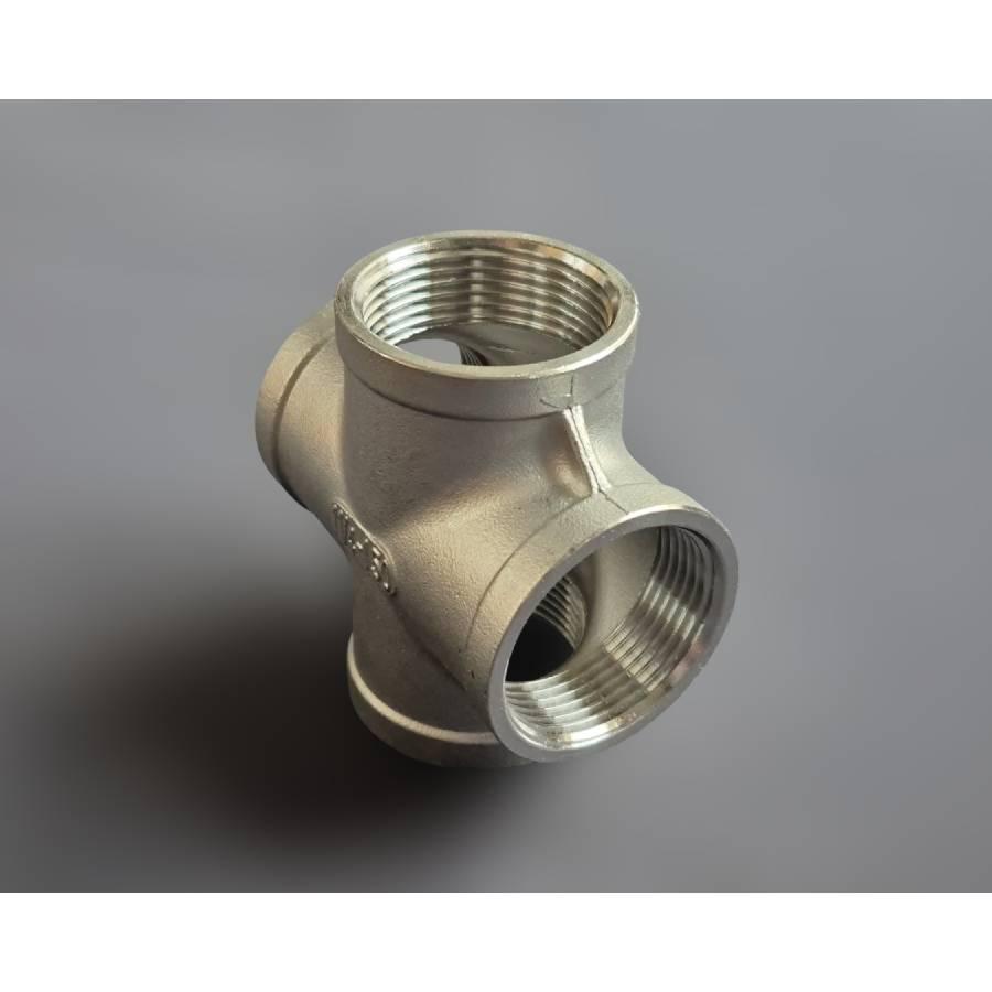 Крестовина резьбовая Ду32 равнопроходная н/ж сталь AISI304 ВР BSPP Class 150 1-1/4" (29203331) - фото 5 Крестовина резьбовая Ду32 равнопроходная н/ж сталь AISI304 ВР BSPP Class 150 1-1/4" (29203331) - фото 5