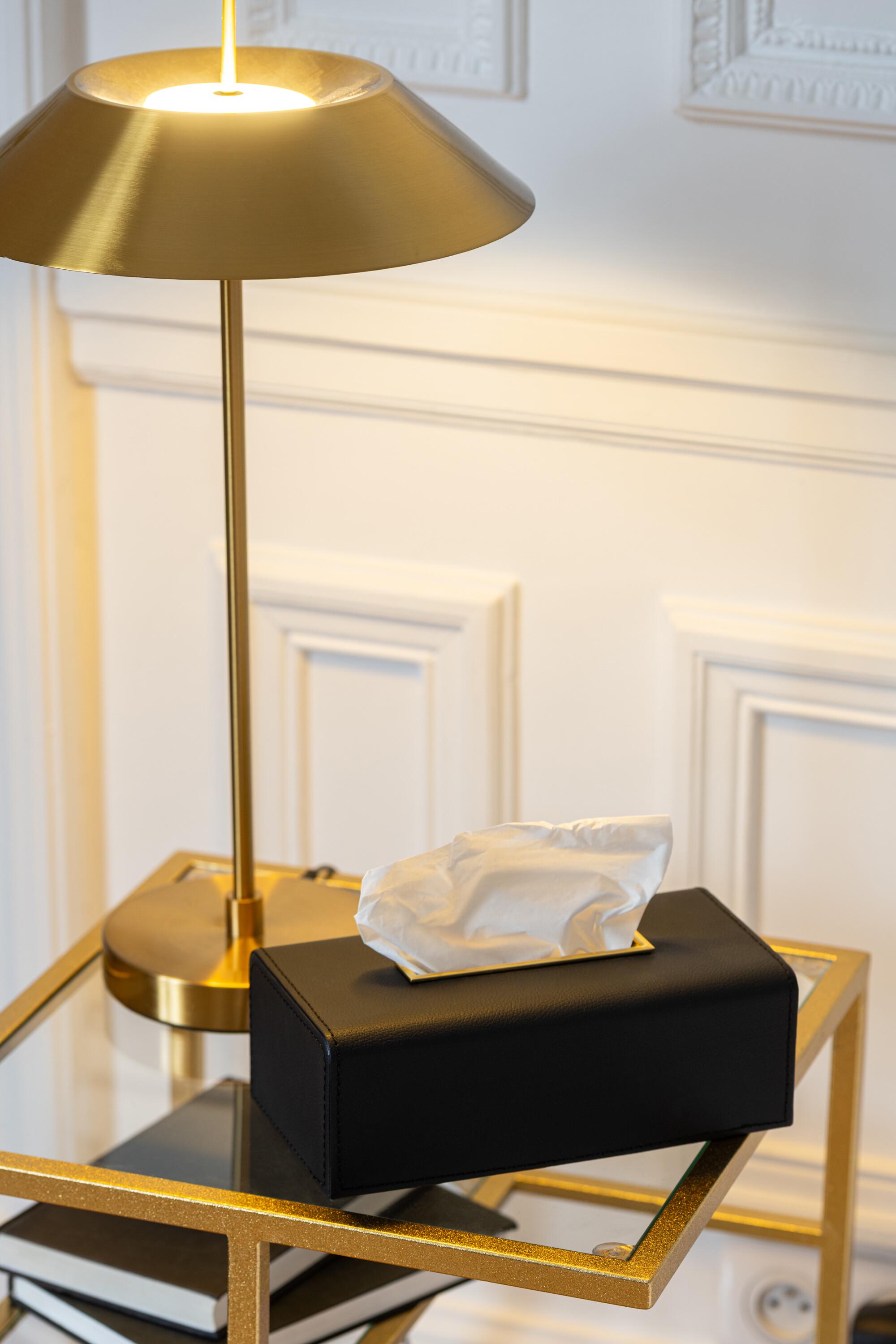 Серветка J-LINE із еко-шкіри прямокутна Чорний (3126)