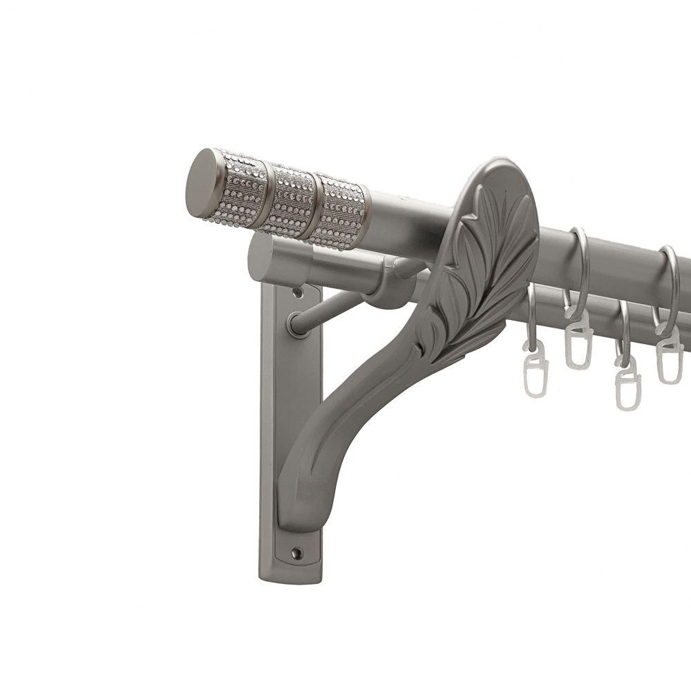 Карниз Orvit Діанела металевий дворядний ретро гладка труба кільце металеве 25/19 мм 300 см Сатин (00-00011282)