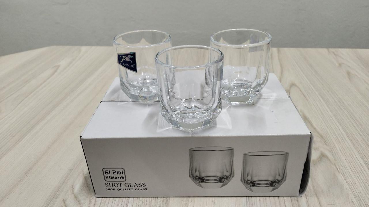 Набір чарок G-Horse скляних 6 шт. 60 мл (8702 BM)