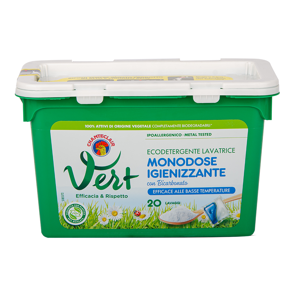 Гель-капсули для прання Chante Clair Vert Igienizzante Bicarbonato 20 прань