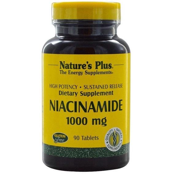 Ниацин Nature's Plus Niacinamide 1000 мг 90 Tabs