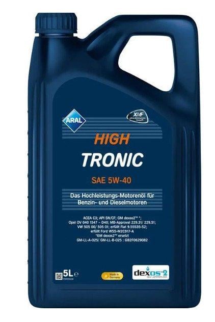 Моторна олива ARAL Hightronic C3 SN/CF 5W-40 5 л (1529F9)